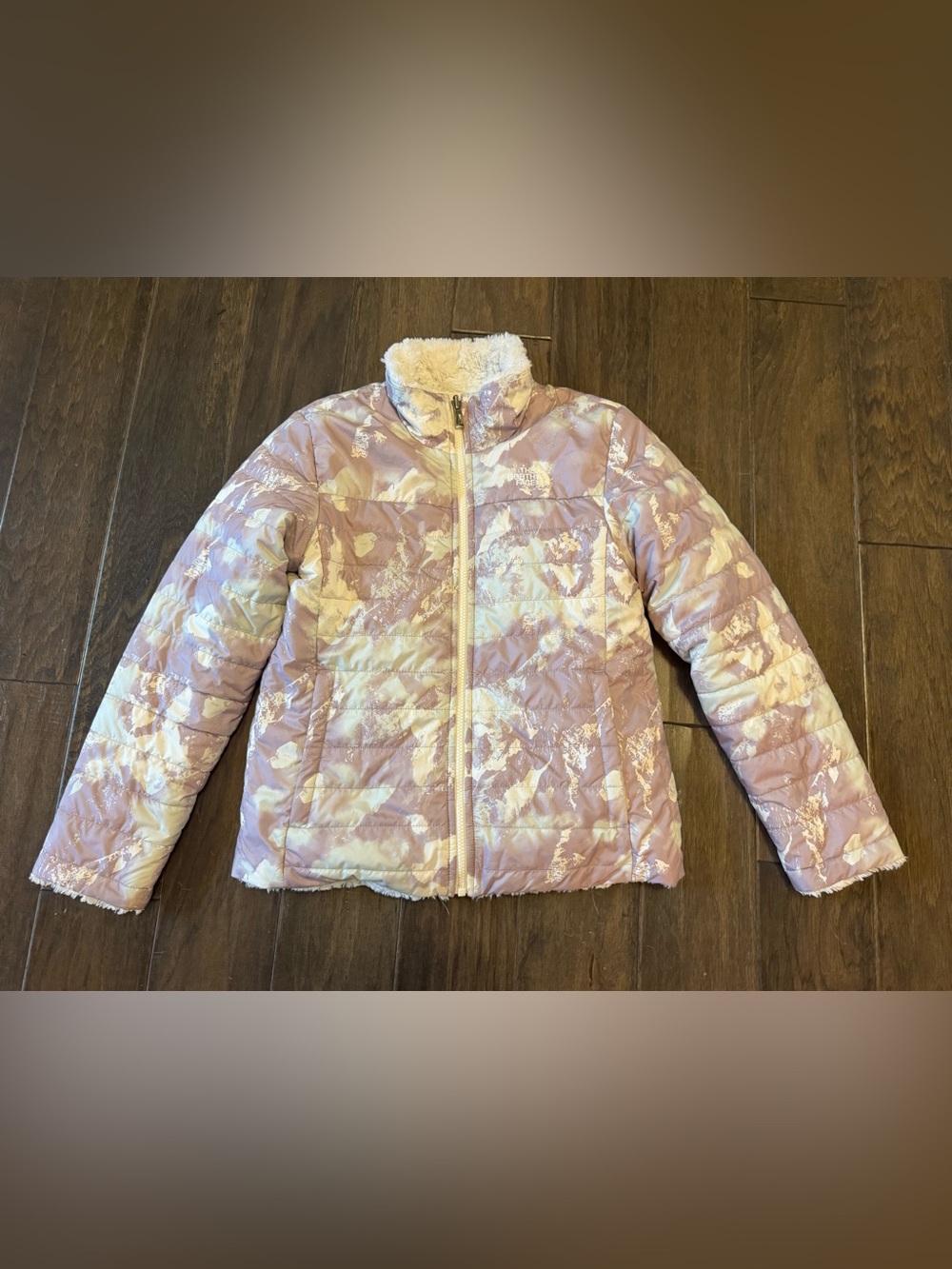 The North Face Girls' Reversible Purple & Blue Puffer Jacket